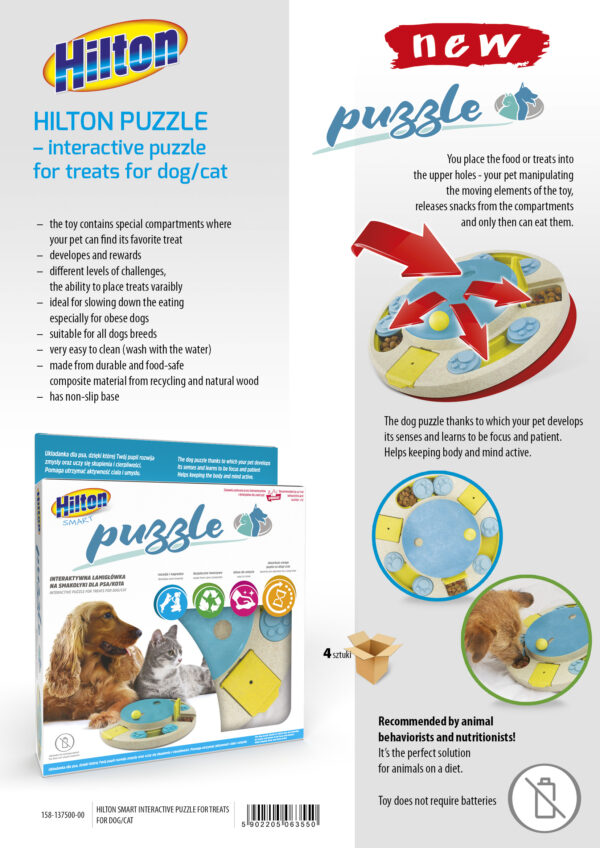 Interaktiivne puzzle maiustele koertele ja kassidele, arendab mõtlemisvõimet ja pakub lõbu. 🧩🐕