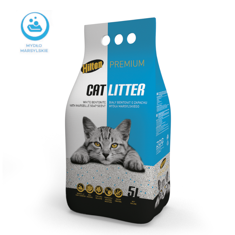 HILTON Premium valge bentoniitkassiliiv Marseille seebiga, 5 L