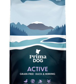 PrimaDog Teraviljata täistoit pardiliha-heeringa kõikidele aktiivsetele täiskasvanud koertele 10kg