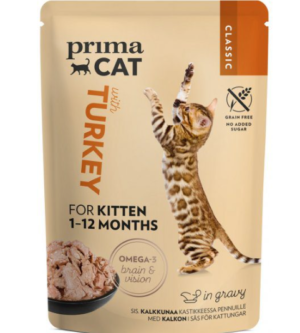 PrimaCat Classic eine kassipoegadele kalkun kastmes 85g
