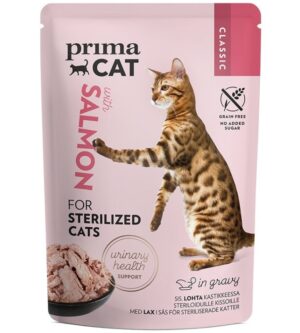 PrimaCat Classic kassieine steriliseeritud kassidele lõhe kastmes 85g