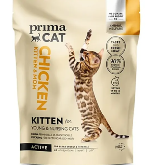 PrimaCat täistoit kanalihaga kassipoegadele 400g