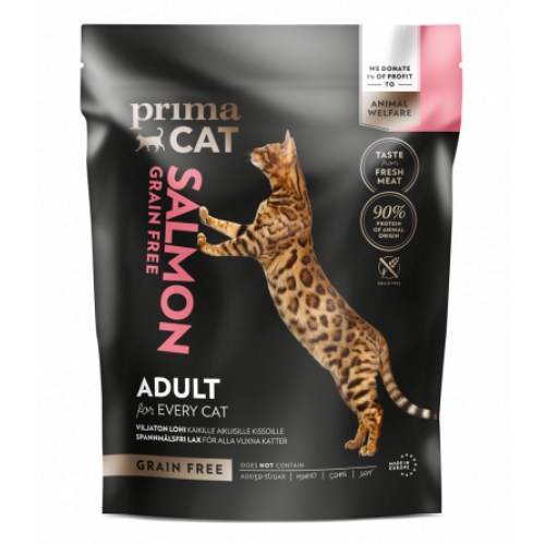 PrimaCat GrainFree täistoit lõhega täiskasvanud kassidele 1,4kg