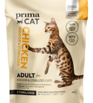 PrimaCat täistoit kanalihaga steriliseeritud kassidele 1,4kg