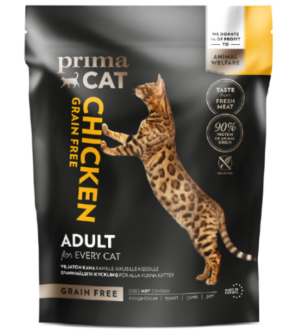 PrimaCat GrainFree täistoit kanalihaga täiskasvanud kassidele 1,4kg