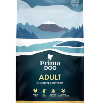PrimaDog täistoit kana-kartuli kõikidele täiskasvanud koertele 3kg